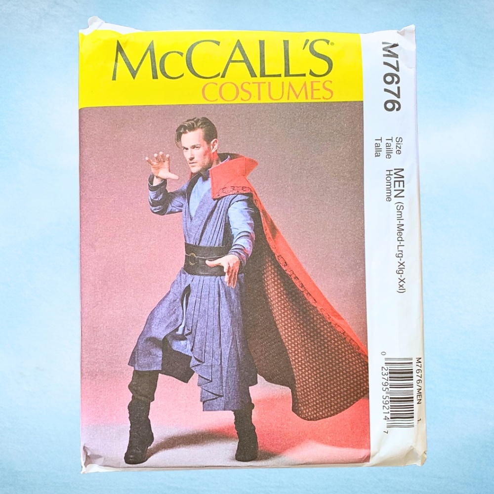 NEW McCalls M7676 Men's Wheel of Time Wizard Costume Sewing Pattern UNOPENED